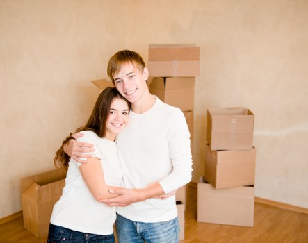 Professional moving truck loading household furniture near Pimlico