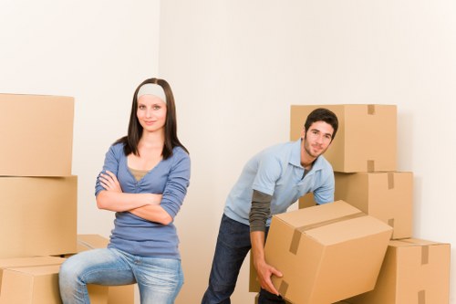 Packed boxes and wrapped household items ready for urgent removals