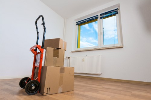 Local movers handling a business relocation near central Pimlico streets