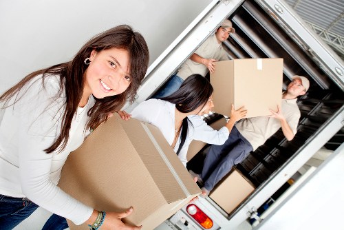 Local team handling desks and furniture during a Pimlico office relocation
